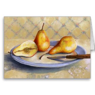 0012 Pears & Knife on Platter Cards