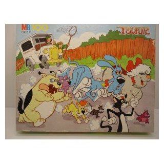 Foofur Dogs Running From Dog Catcher 100 Piece Jigsaw Puzzle Milton Bradley 11 inches X 16 inches 1987 Toys & Games
