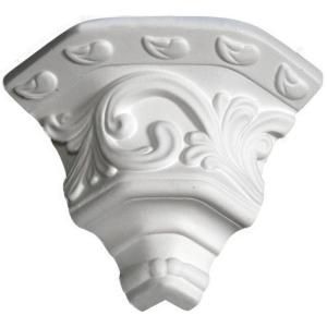 Lynea Molding Wave Collection 6 in. x 4 1/2 in. Polyurethane Crown Outside Corner WC46601