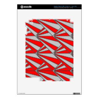 red gray graphic pattern iPad 3 decal