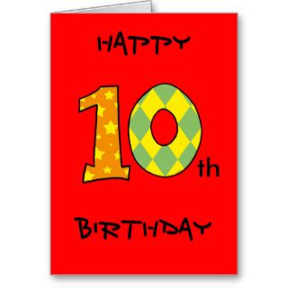 Happy 10th Birthday Card