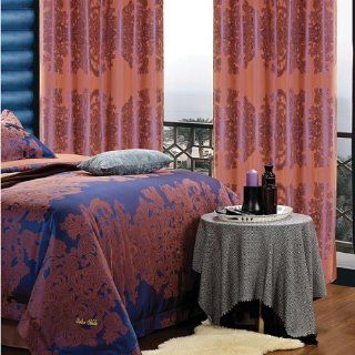 Dolce Mela DMC463 Jacquard Damask Drapery Window Treatments with Grommet Curtain Panel, Areon   Moroccan Curtains