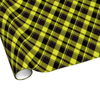Bumblebee Plaid Wrapping Paper