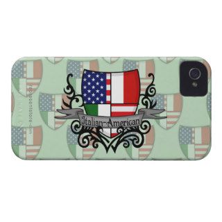 Italian American Shield Flag iPhone 4 Case