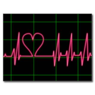 Heart Monitor Postcard