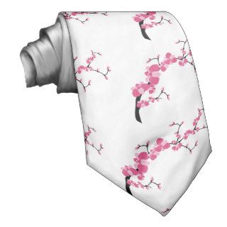 Cherry Blossom Tree Branch Tie Design 1