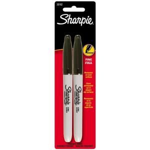 Sharpie Black Fine Point Permanent Markers (2 Pack) 30162PP