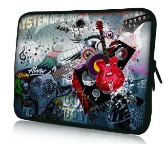 Guita Skull Stylish Neoprene Soft 7" 8" 8.2" Notebook Sleeve Bag Case Cover Pouch For 7in HKC Capacitive Touchscreen Tablet/Apple iPad mini 7.9 in/Samsung GALAXY Tab P3100 2,7.7"/Kindle Paperwhite/Kindle Touch/Kindle fire HD 7 inch/7&qu