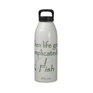 Angler Funny When Life Gets Complicated Fish G Drinking Bottles