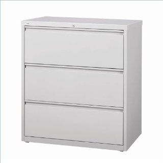 Hirsh Industries LLC 10000 Series Lateral 30" Wide 3 Drawer File Cabinet in Gray  