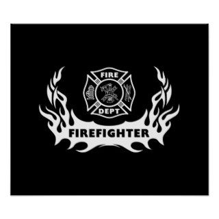 Firefighter Tattoo Posters