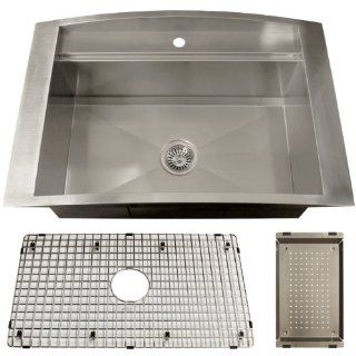 Ticor Royal Stainless Steel 16 Gauge Drop in Overmount Kitchen Sink   Single Bowl Sinks  