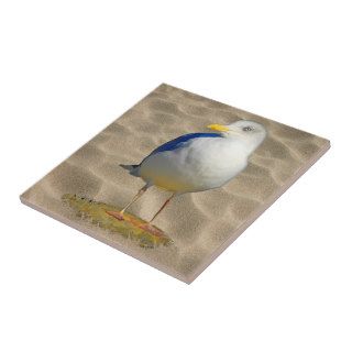 Seagull Got His Eye on You Ceramic Tiles
