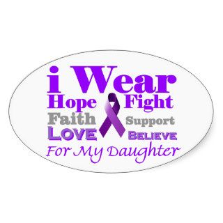 I Wear Purple   My Daughter Has Epilepsy Stickers