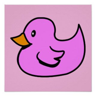 Pink Rubber Duck Posters