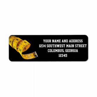 Weight Loss, Yellow Tape Measure Return Address Labels