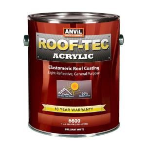 ANViL ROOF TEC 1 gal. Acrylic White Elastomeric Roof Coating 660001