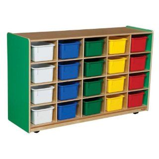Healthy Kids Colors WD14503G Green Apple 20 Tray Storage with Assorted Trays