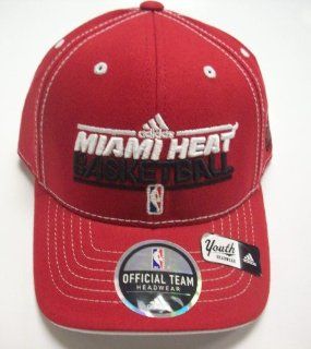 Miami Heat Basketball Velcro Strap Youth Hat by Adidas NC37B  Sports Fan Baseball Caps  Sports & Outdoors