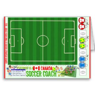 Everybody is a Soccer Coach Strategy Board Canada Greeting Card