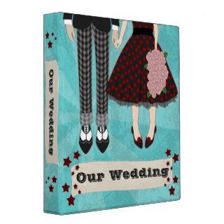 Rockabilly Wedding, 1 inch binder