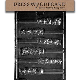 Dress My Cupcake DMCC452SET Chocolate Candy Mold, Xmas Pretzel Top Assortment, Set of 6 Kitchen & Dining
