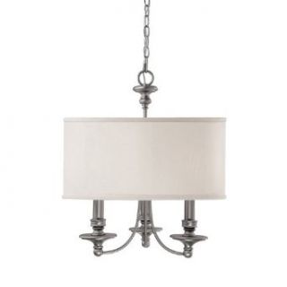 Capital Lighting 3913MN 453 Chandelier with White Fabric Shades, Matte Nickel Finish   Ceiling Pendant Fixtures