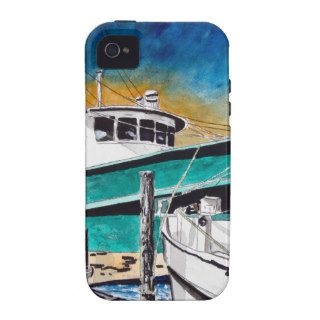 Shrimp Boat nautical art iPhone 4/4S Cases