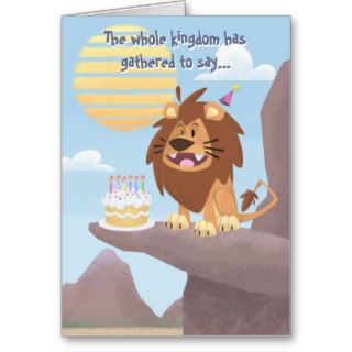 Cartoon Safari Happy Birthday Card