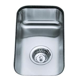 KOHLER Undertone Undercounter Stainless Steel 10.75x17.5x5.625 0 Hole Single Bowl Kitchen Sink K 3333 NA