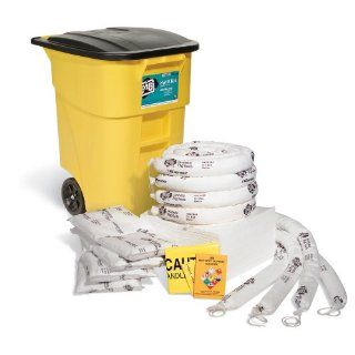 New Pig KIT469 94 Piece Oil Only Spill Kit in 50 Gallon High Visibility Mobile Container, 35 Gallon Absorbency