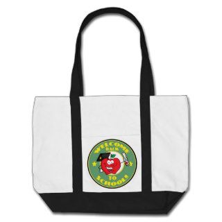 Welcome Back to School Apple Canvas Bags