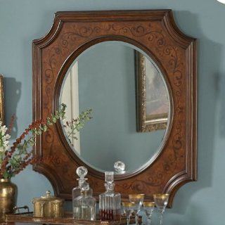 Homelegance Montvail Server Mirror in Cherry   Wall Mounted Mirrors