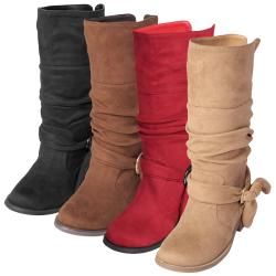 Two Lips Brand Girl's 'TooBootleg' Knot Detail Slouchy Mid calf Boot Two Lips Boots