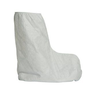 DuPont Tyvek TY454S Boot Cover with Tyvek Sole, Standard, White (Pack of 100) Protective Safety Boot And Shoe Covers