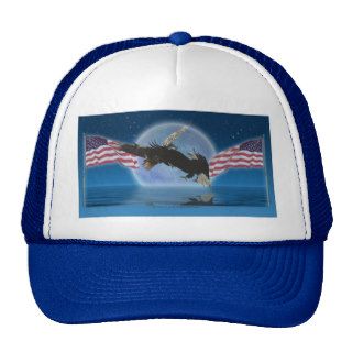 BALD EAGLE & US FLAG Patriot Series Mesh Hat
