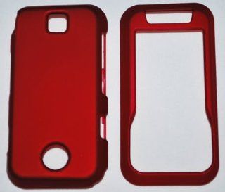 Motorola Rival A455 smartphone Rubberized Hard Case   Maroon Cell Phones & Accessories