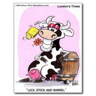 Funny Cow Cartoon Gifts Tees & Collectibles Post Cards