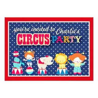 Cute Circus Party Invitation