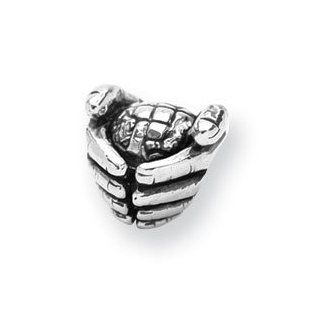 Sterling Silver Reflections World in Hands Bead QRS471 Jewelry