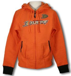 Anaheim Ducks NHL Women's CHANT Hoodie, Fleece Zip Jacket, Orange (Small)  Sports Fan Outerwear Jackets  Sports & Outdoors