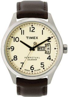 Timex Men's T2M456 T Series Perpetual Calendar Brown Strap Watch at  Men's Watch store.