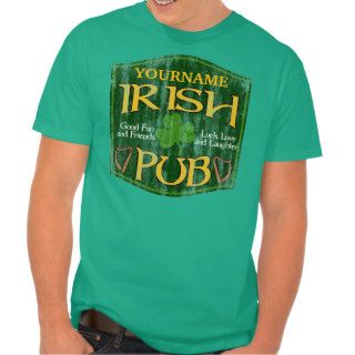 Personalized Irish Pub Sign Tee Shirt