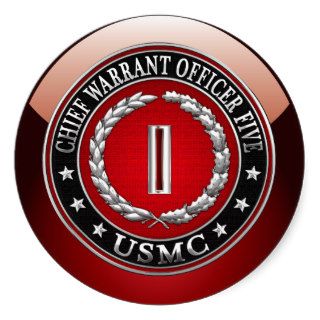 US Marines Chief Warrant Five (USMC CWO 5) [3D] Sticker