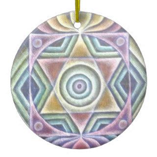 Mandala Star Drawing Holiday Ornament