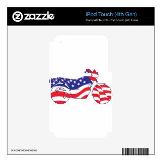 Patriotic Motorcycle Decals For iPod Touch 4G