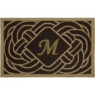 Safavieh Hand hooked Monogram M Chocolate Rug (2'6 x 4') Safavieh Accent Rugs