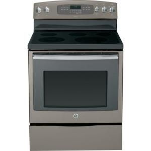 GE 5.3 cu. ft. Electric Range with Self Cleaning Oven and Convection in Slate JB745EFES