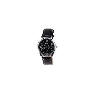 MINIBLUE Classic PU Leather Mens Watches Black miniblue Watches