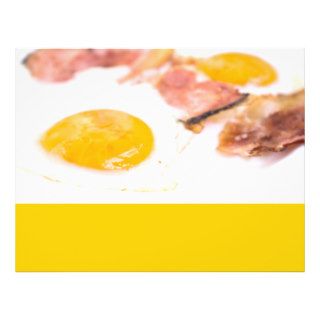 Fried eggs with bacon personalized flyer